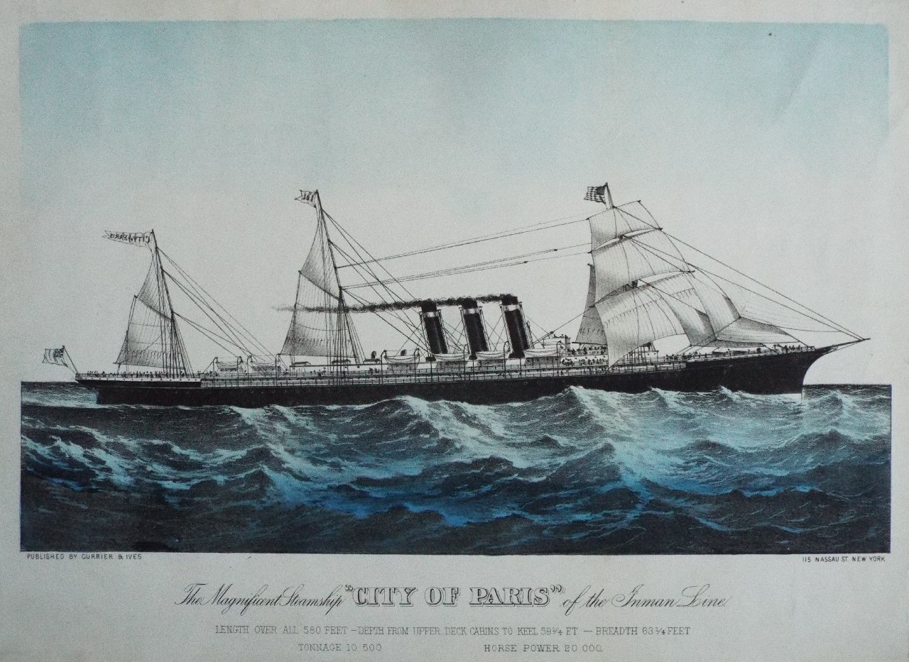 Lithograph - The Magnificent Steamship 